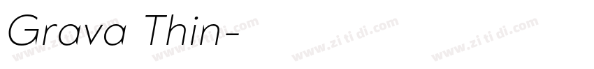 Grava Thin字体转换